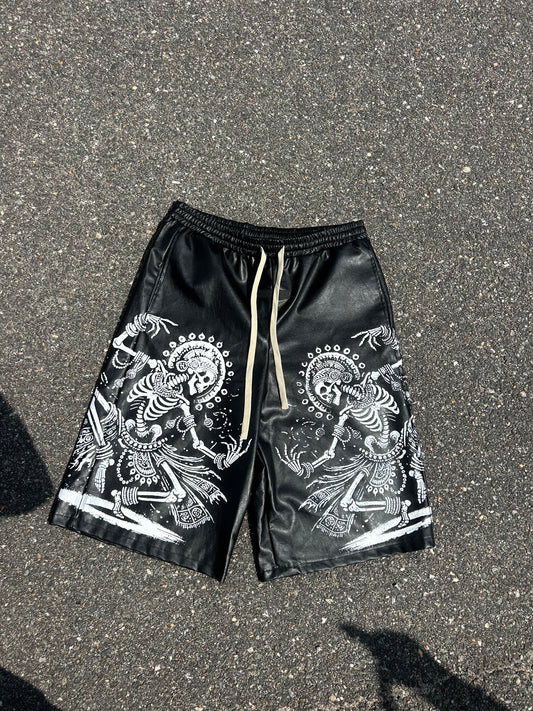 Leather Citipati Capri Shorts