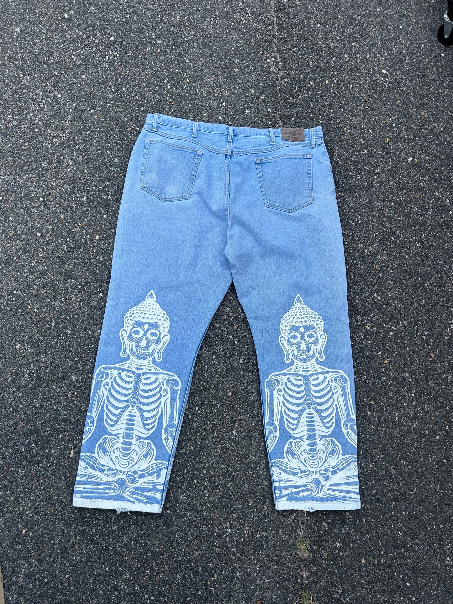 Skeleton Mandala Wrangler Jeans